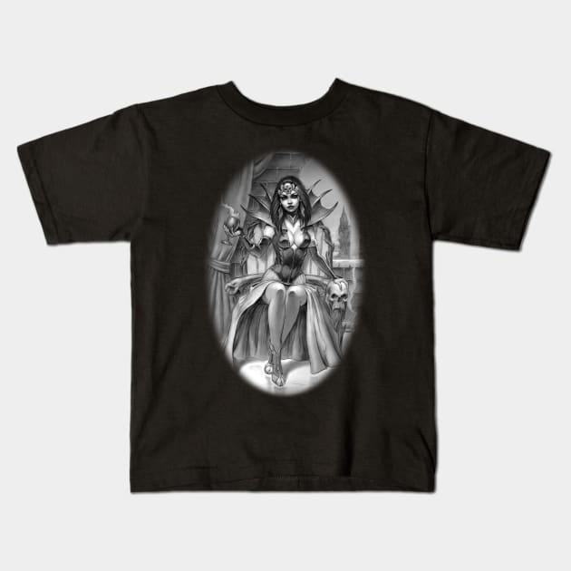 Evil Queen Kids T-Shirt by Paul_Abrams